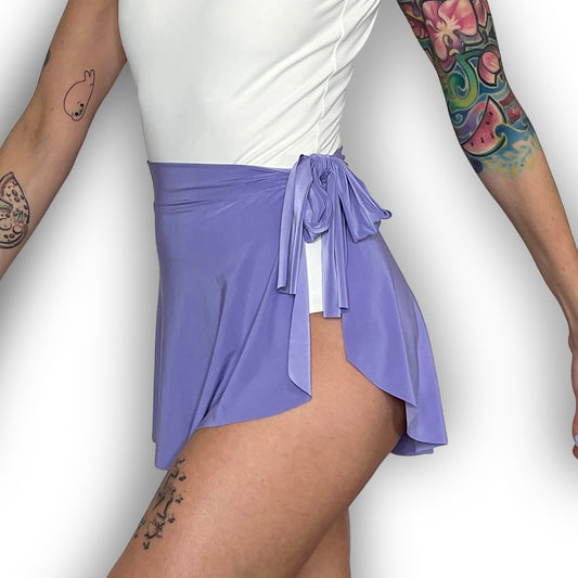 Cotton Candy Purple Demi Wrap Mini Ballet Skirt