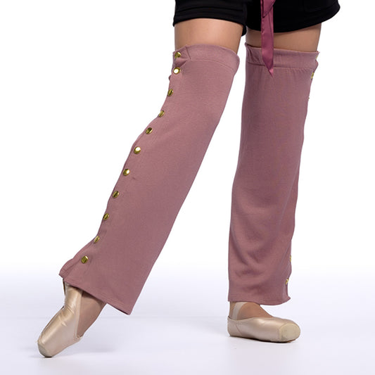 Elevate Your Ballet Performance with 'Sugar Plum' Pink Leg Warmers: The Perfect Accessory for Flexibility and Style