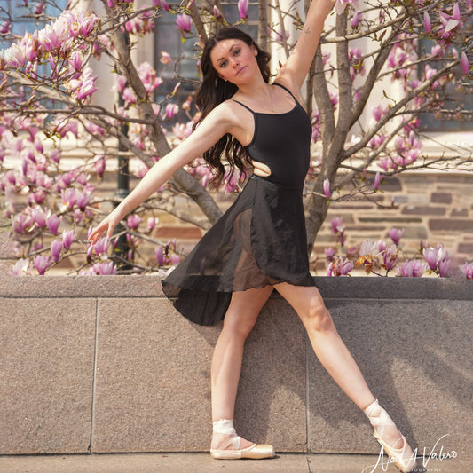 Black Contemporary Ballet Wrap Skirt