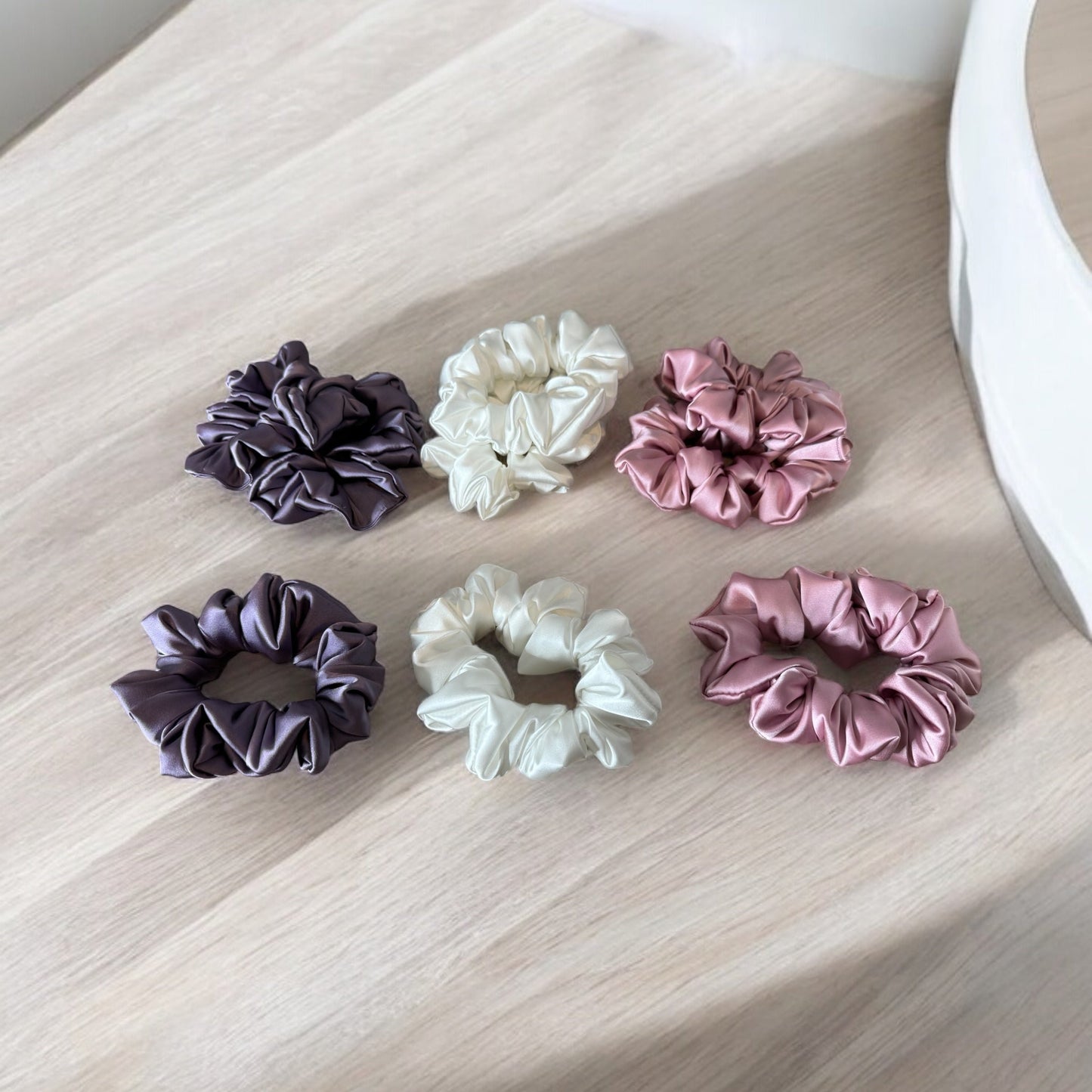 3 pack silk scrunchies