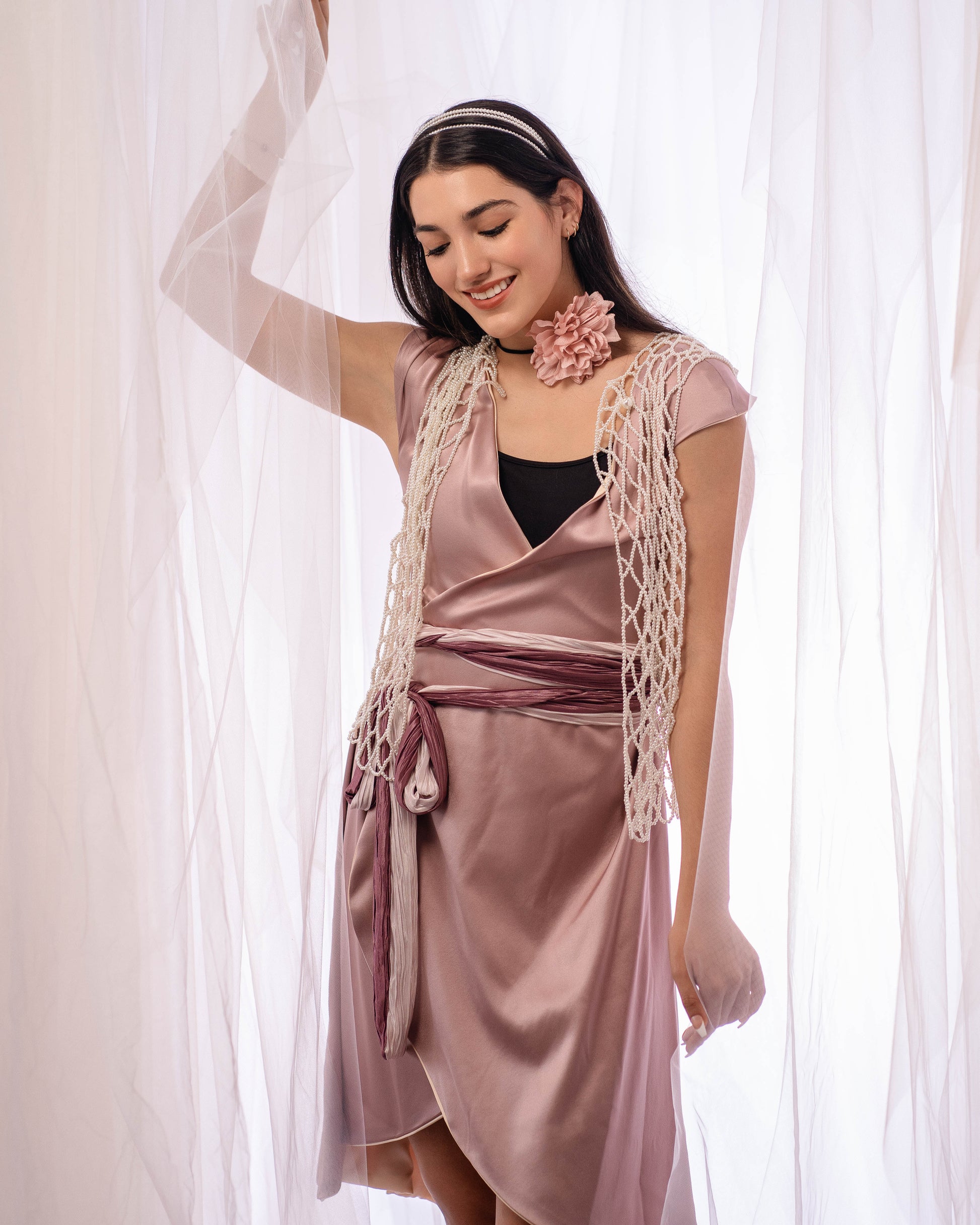 double shade silk dress Silk Abaya -Double Shaded Abaya Set