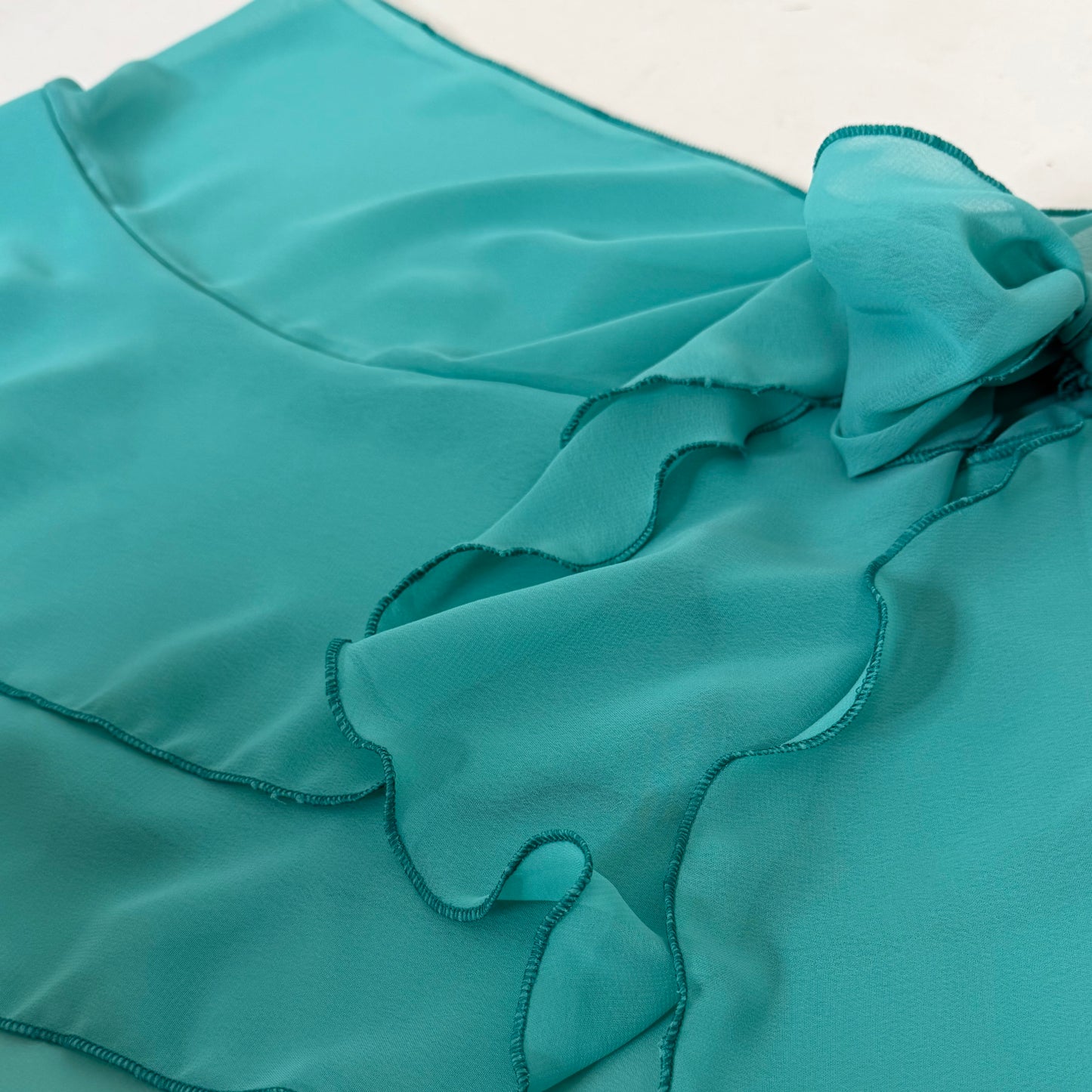 Flutter Ballet Wrap Skirt - Turquoise Chiffon