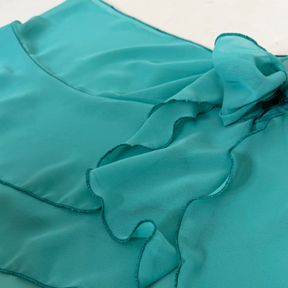 Flutter Ballet Wrap Skirt - Turquoise Chiffon