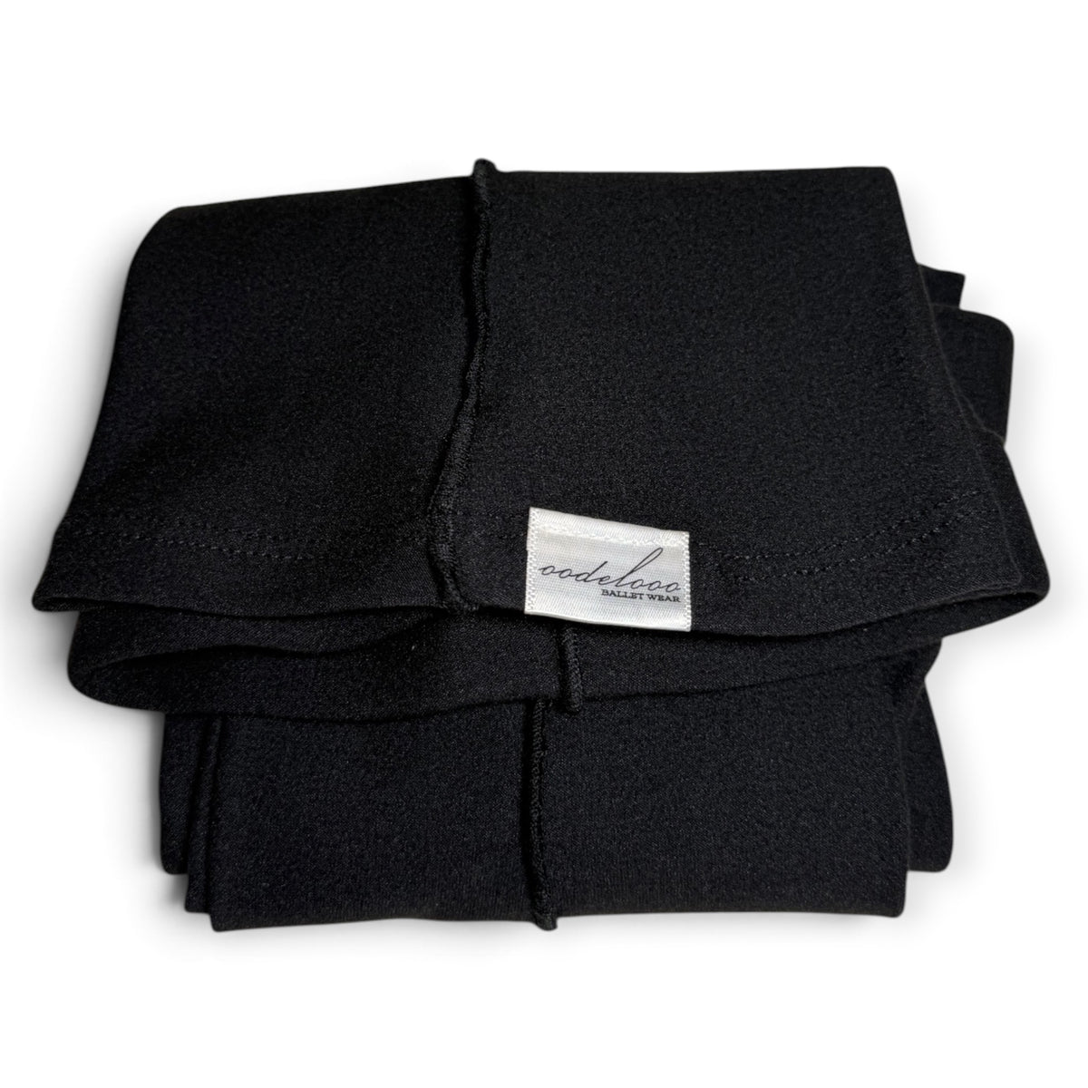 Double Brushed Jersey Knit Thigh High Ballet Leg Warmers Black