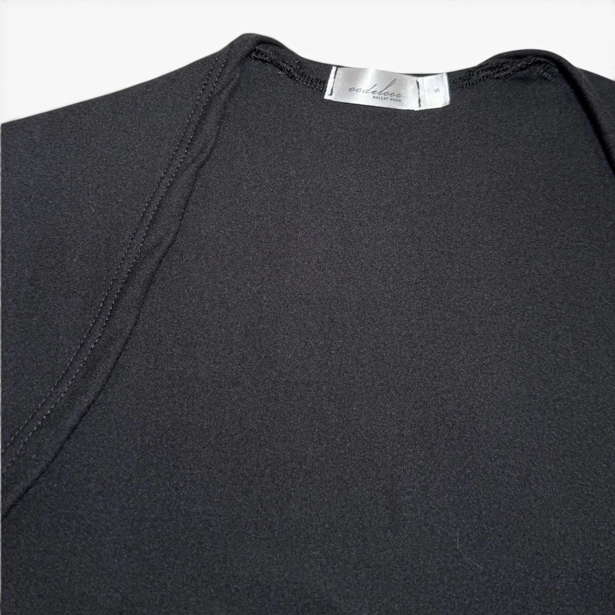 Double Brushed Jersey Knit Ballet Warm Up Shrug Top - Black
