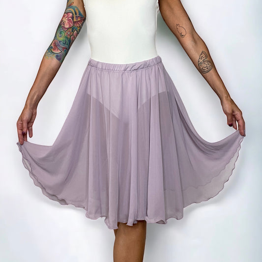 Lavender Chiffon Ballet Pull on skirt