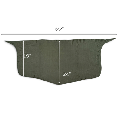 Sweater Knit Ballet Wrap Skirt Cover-Up - Olive Green Waffle Knit