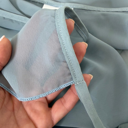 Chiffon Ballet Wrap Skirt - Womens Classical Glacier Blue Skirt