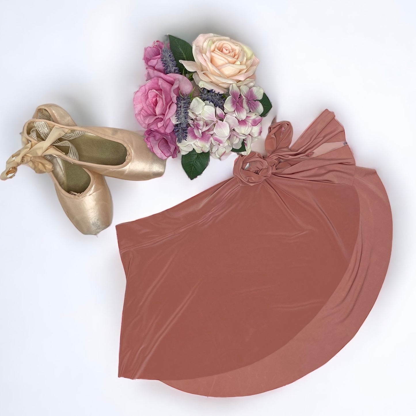 ballet wrap skirt mini skirt dusty rose