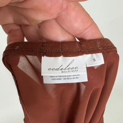 Sienna Dark Brown Chiffon Ballet Pull On Skirt - Ballet Rehearsal Skirt - Pirouette Skirt
