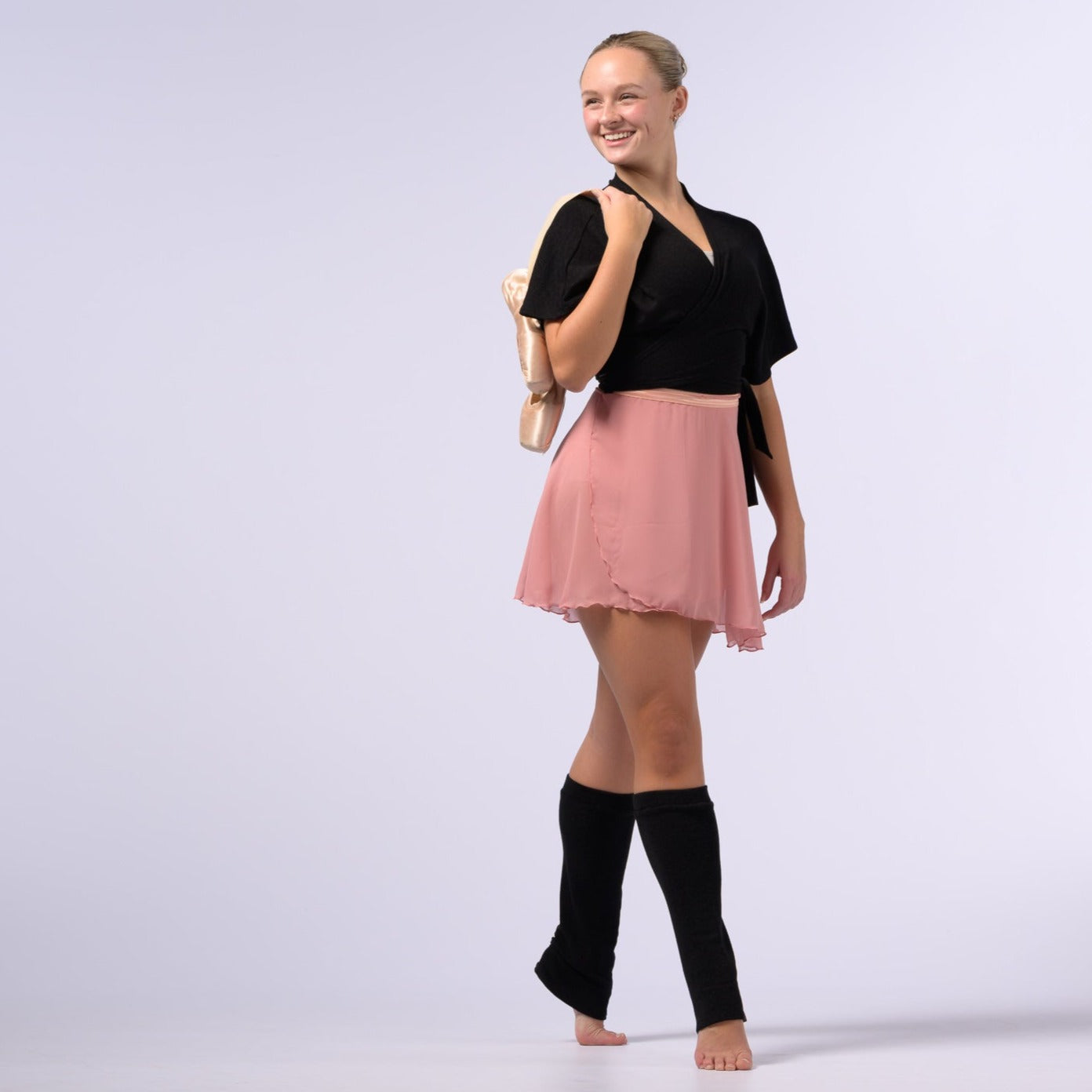 black knit leg warmers ballet 