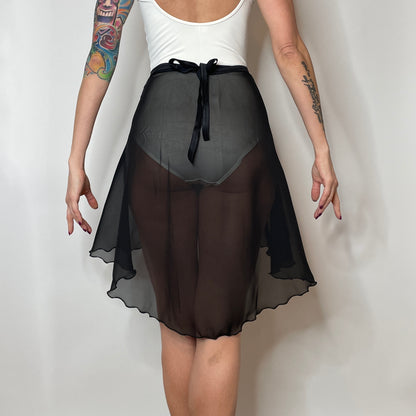 Black Chiffon Ballet Wrap Skirt - Contemporary