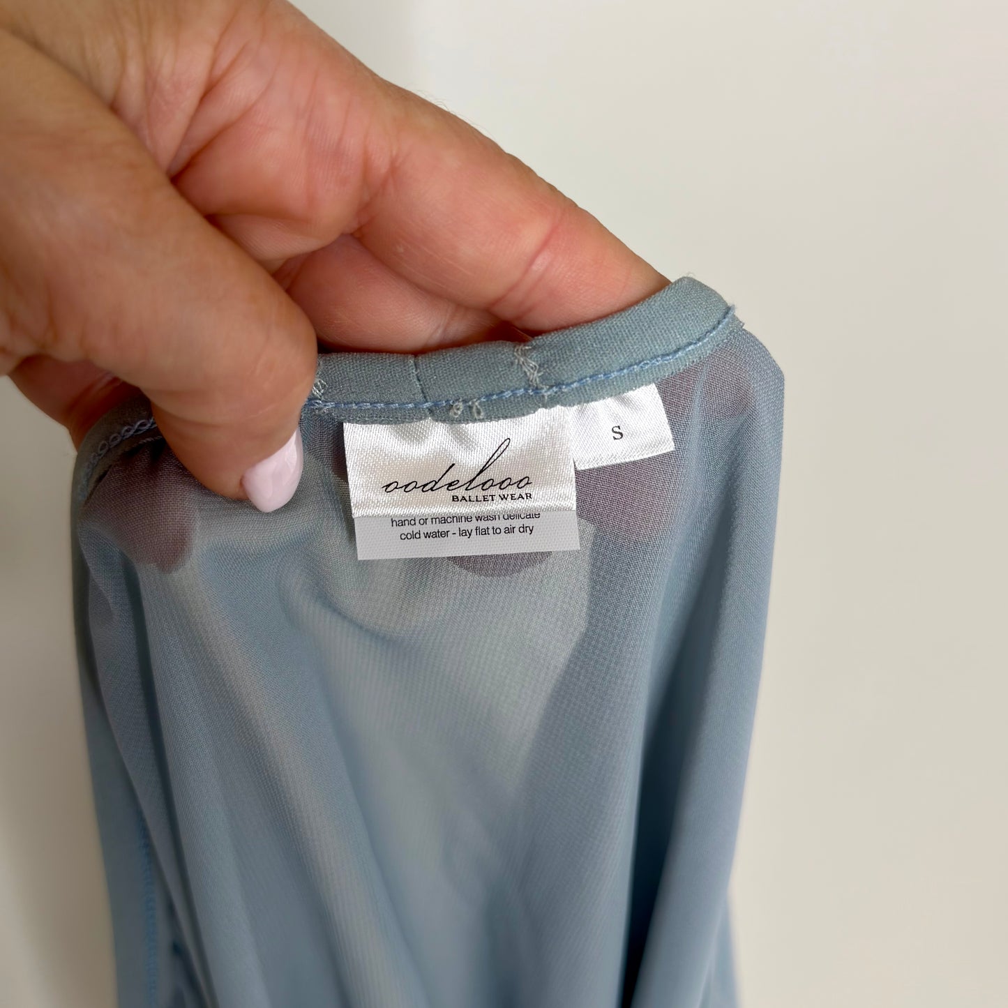 Glacier Blue Chiffon Ballet Pull On Skirt - Ballet Rehearsal Skirt - Pirouette Skirt