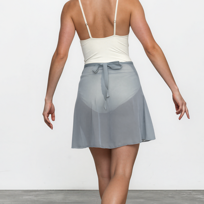 Chiffon Ballet Wrap Skirt - Womens Classical Glacier Blue Skirt