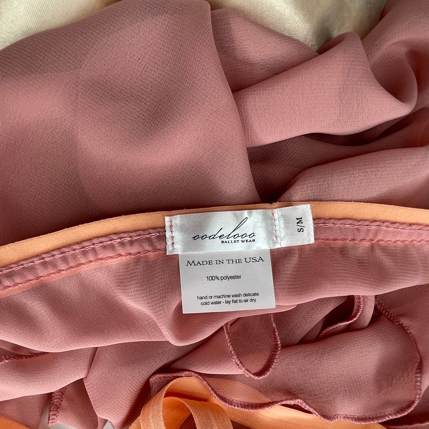 chiffon ballet skirt dusty rose