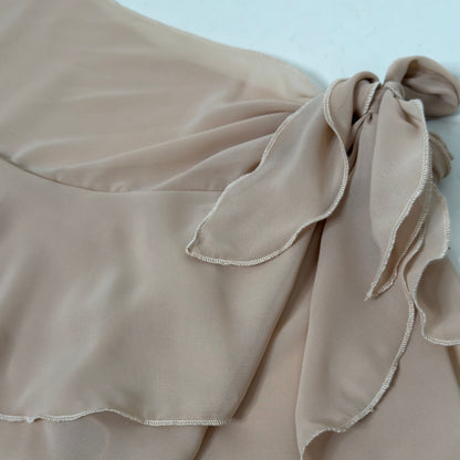 Flutter Ballet Wrap Skirt - Nude Chiffon