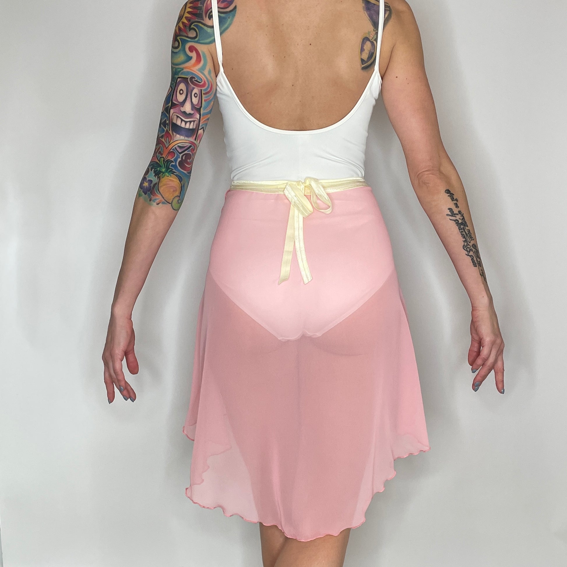 dark pink ballet wrap skirt