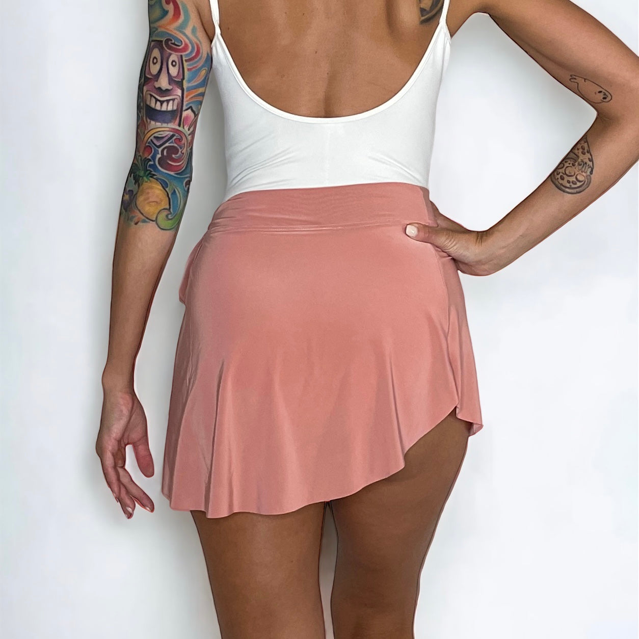 dusty rose ballet skirt mini skirt