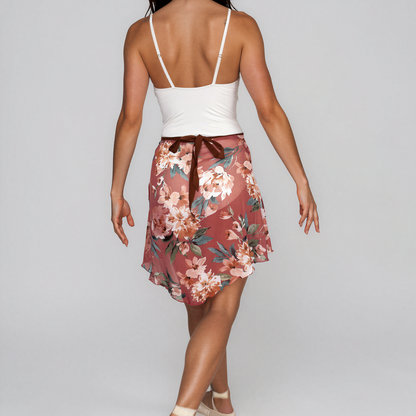 Limited Edition Chiffon Ballet Wrap Skirt - Autumn Reverie Floral Contemporary