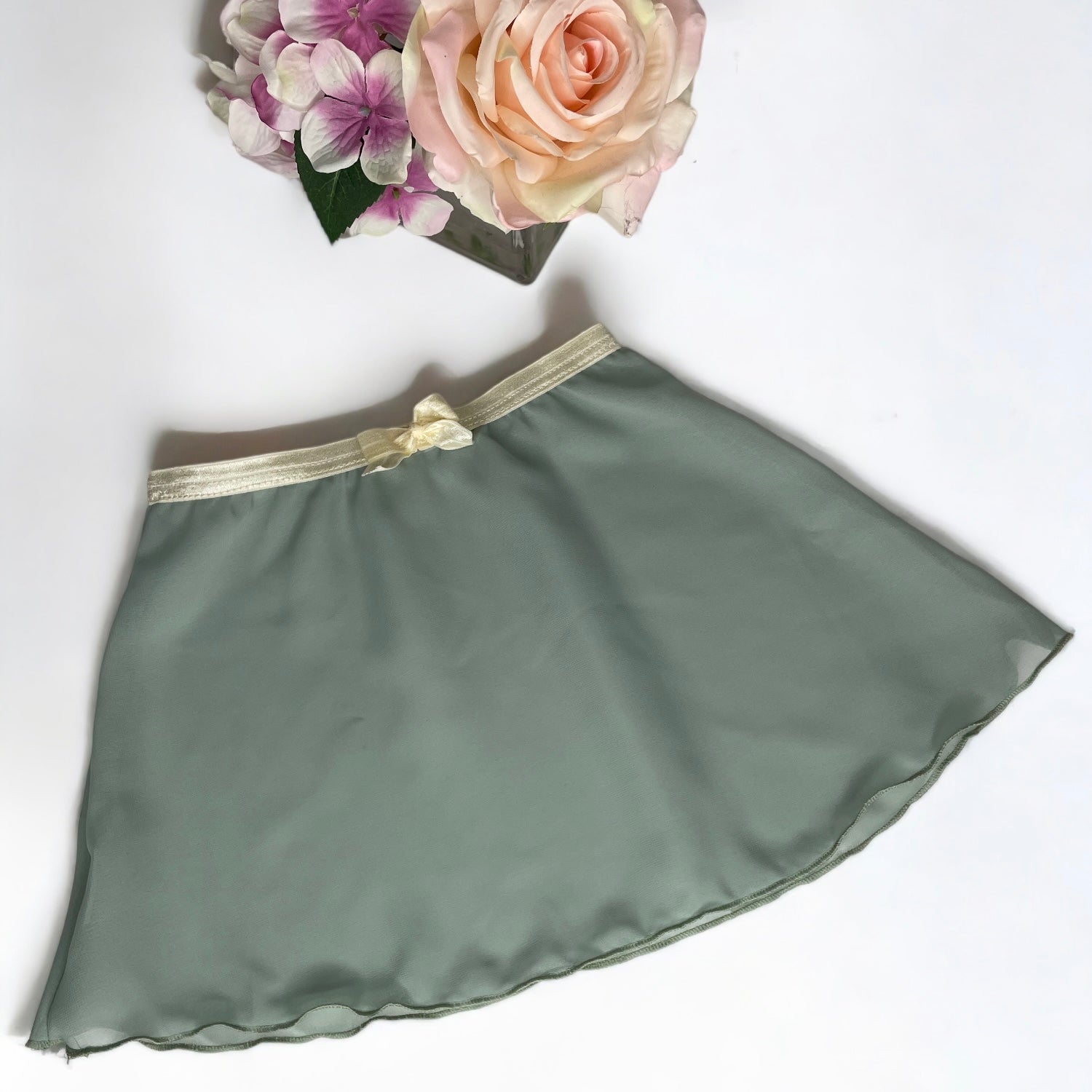 girls light green ballet skirt