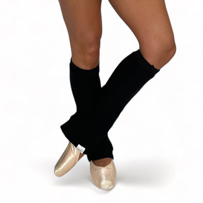 knee high leg warmers black