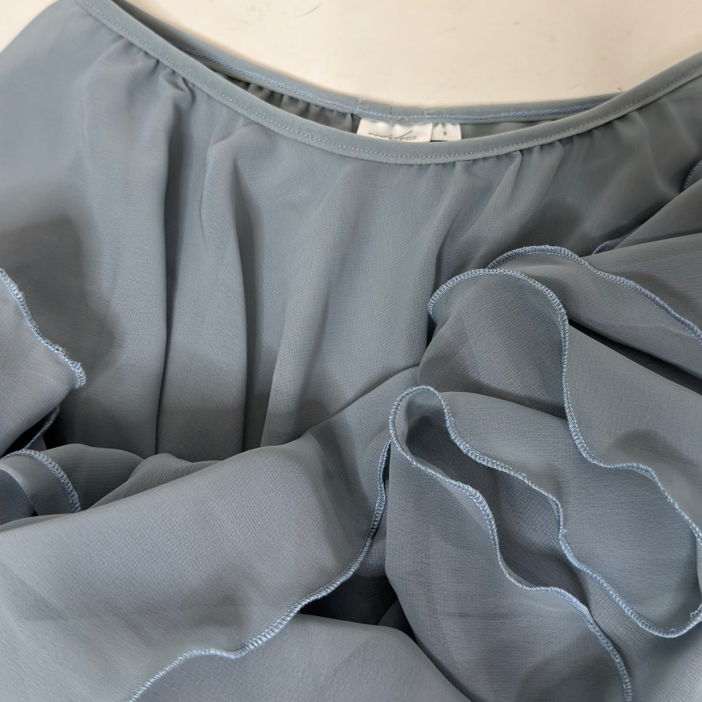Glacier Blue Chiffon Ballet Pull On Skirt - Ballet Rehearsal Skirt - Pirouette Skirt