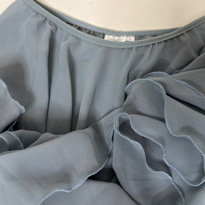 Glacier Blue Chiffon Ballet Pull On Skirt - Ballet Rehearsal Skirt - Pirouette Skirt
