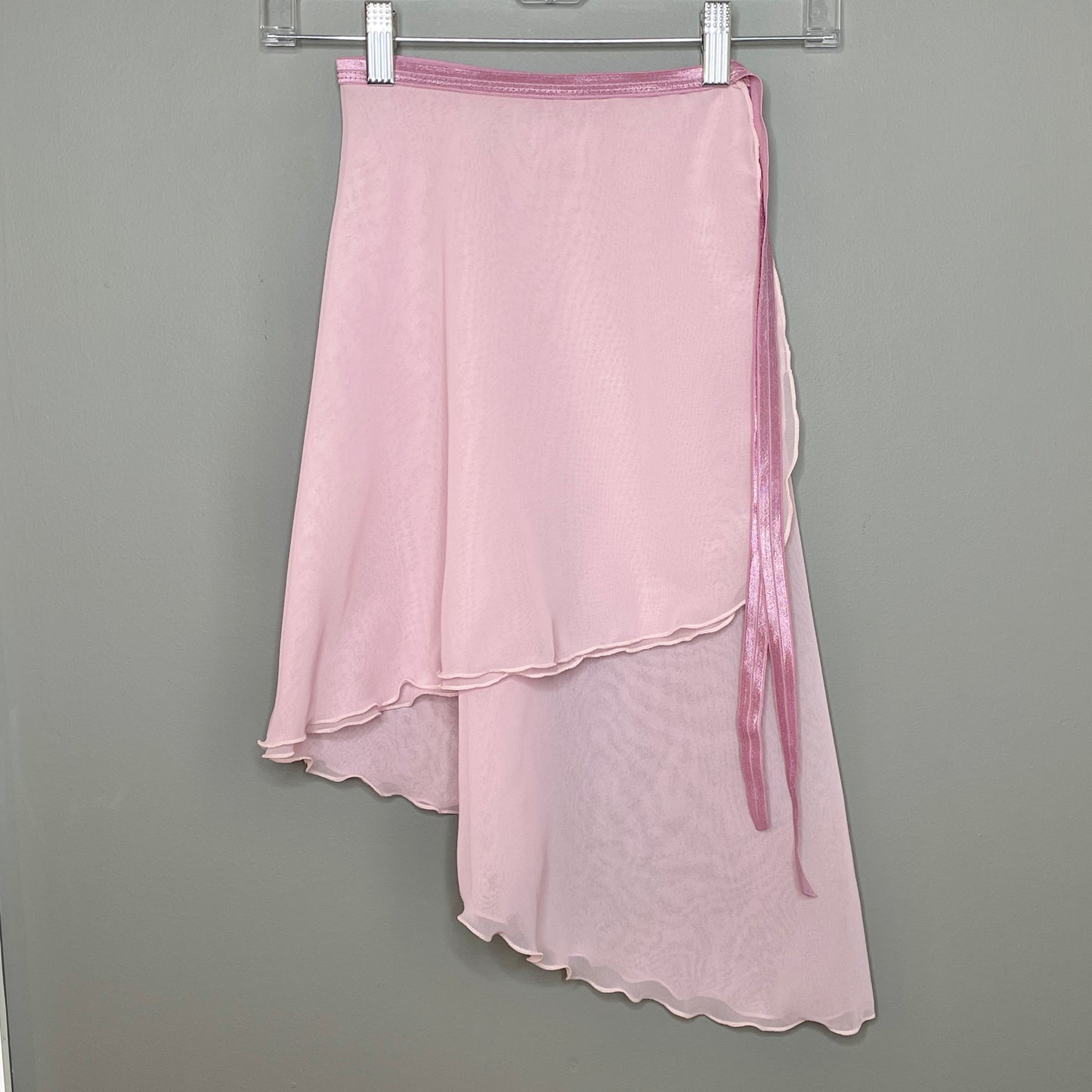 long ballet wrap skirt pink