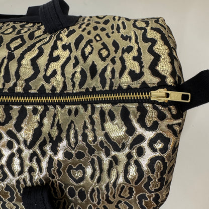 metallic gold cheetah dance bag gym duffel