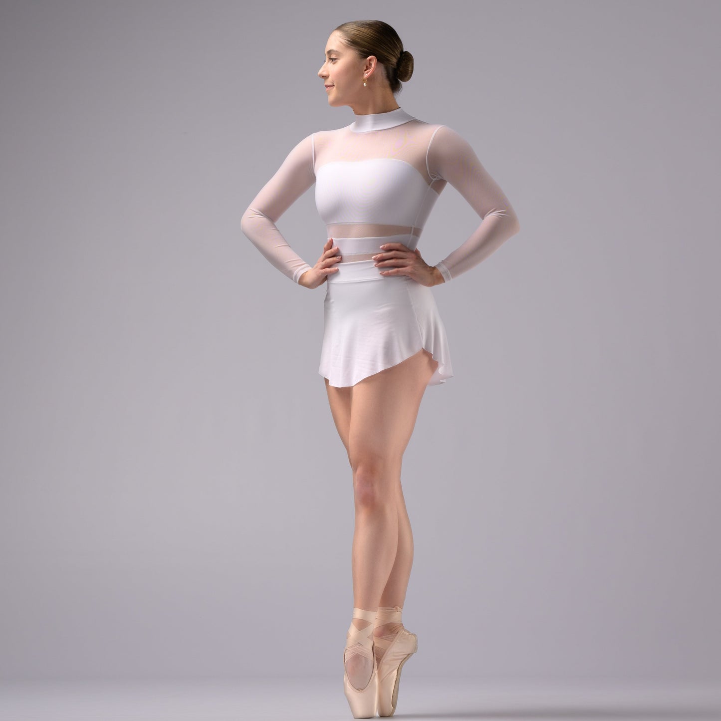 mini ballet skirt white