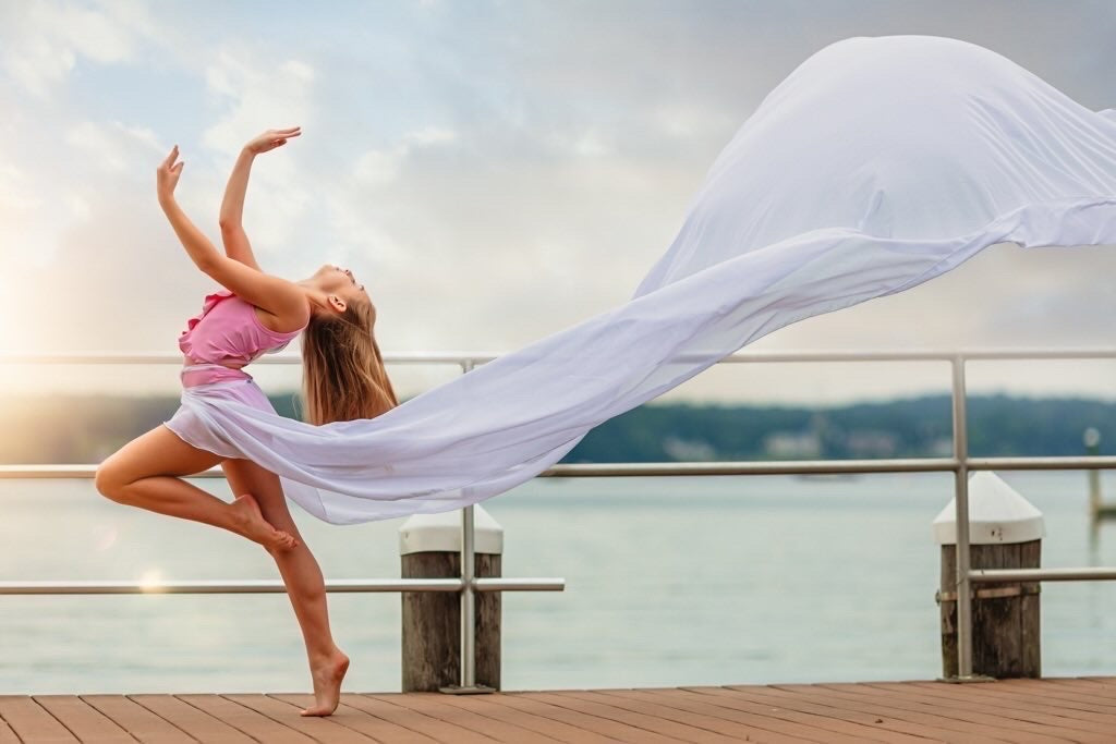 photoshoot flying skirt wrap skirt white