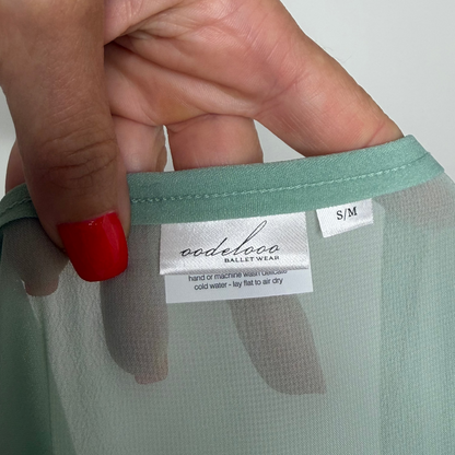 Pistachio Light Green Chiffon Ballet Wrap Skirt - Contemporary
