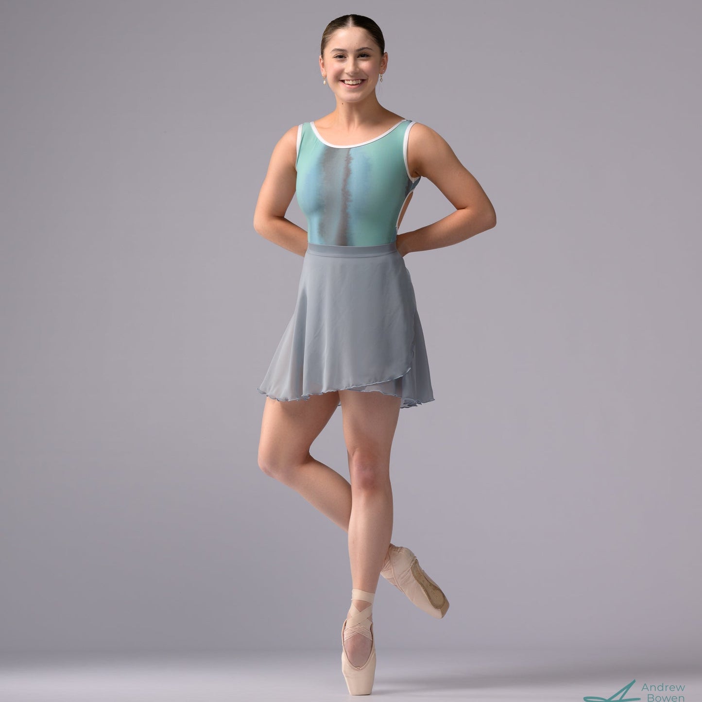 Chiffon Ballet Wrap Skirt - Womens Classical Glacier Blue Skirt