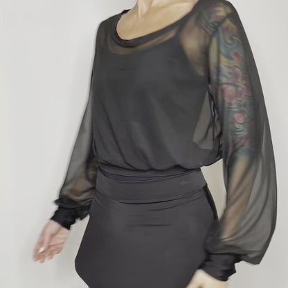 womens sheer mesh top