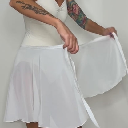 White Chiffon Ballet Wrap Skirt - Classical