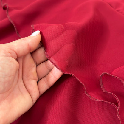 Flutter Ballet Wrap Skirt - Crimson Chiffon