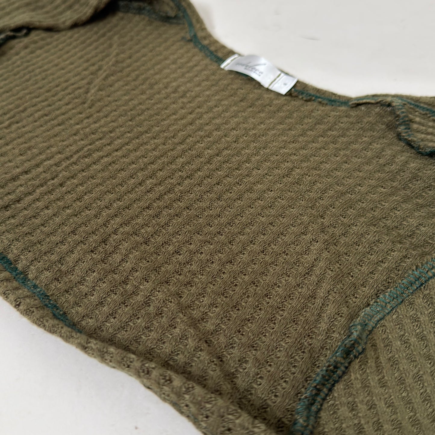 Sweater Knit Ballet Warm Up Shrug Top - Olive Green Waffle Knit