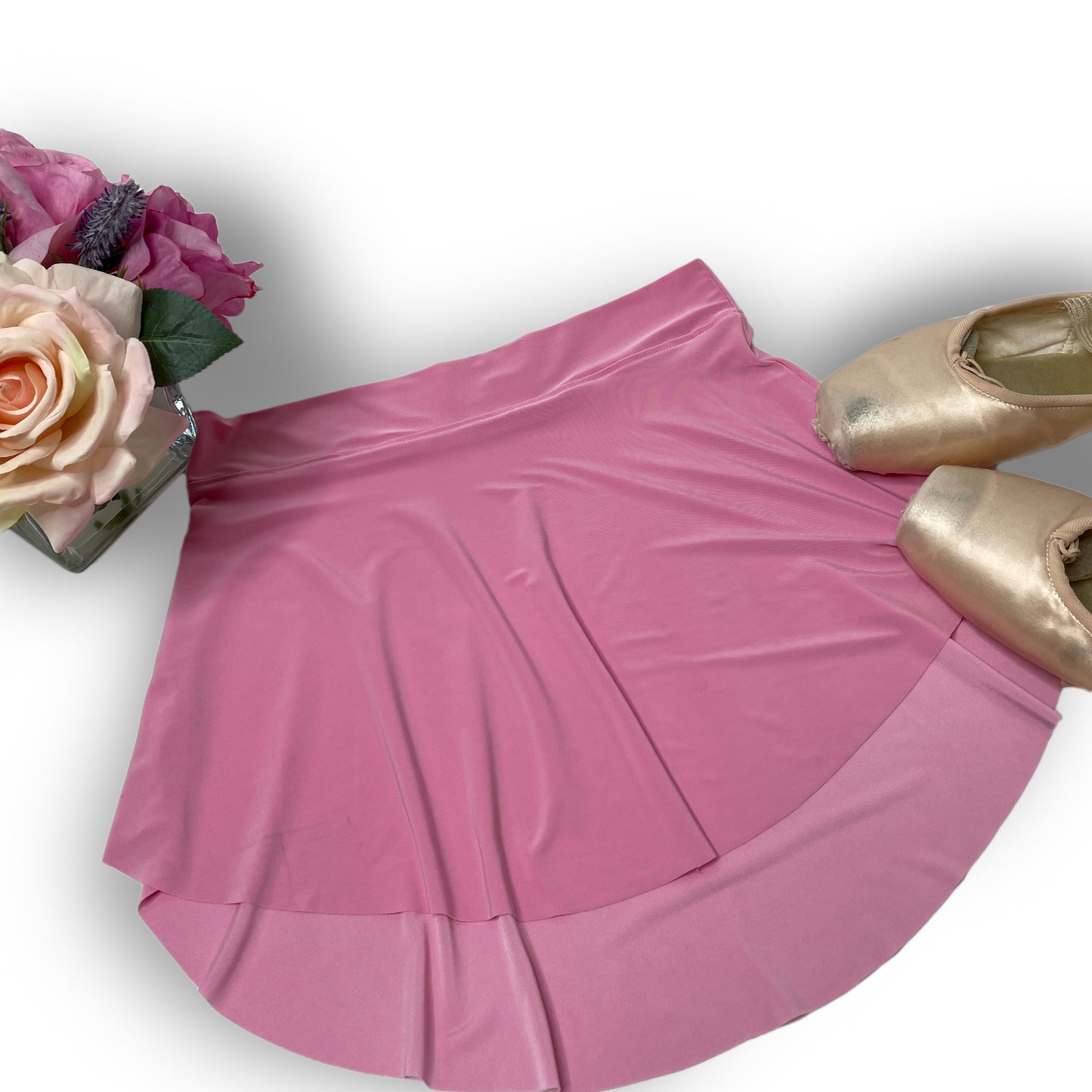 women pink ballet pull on skirt