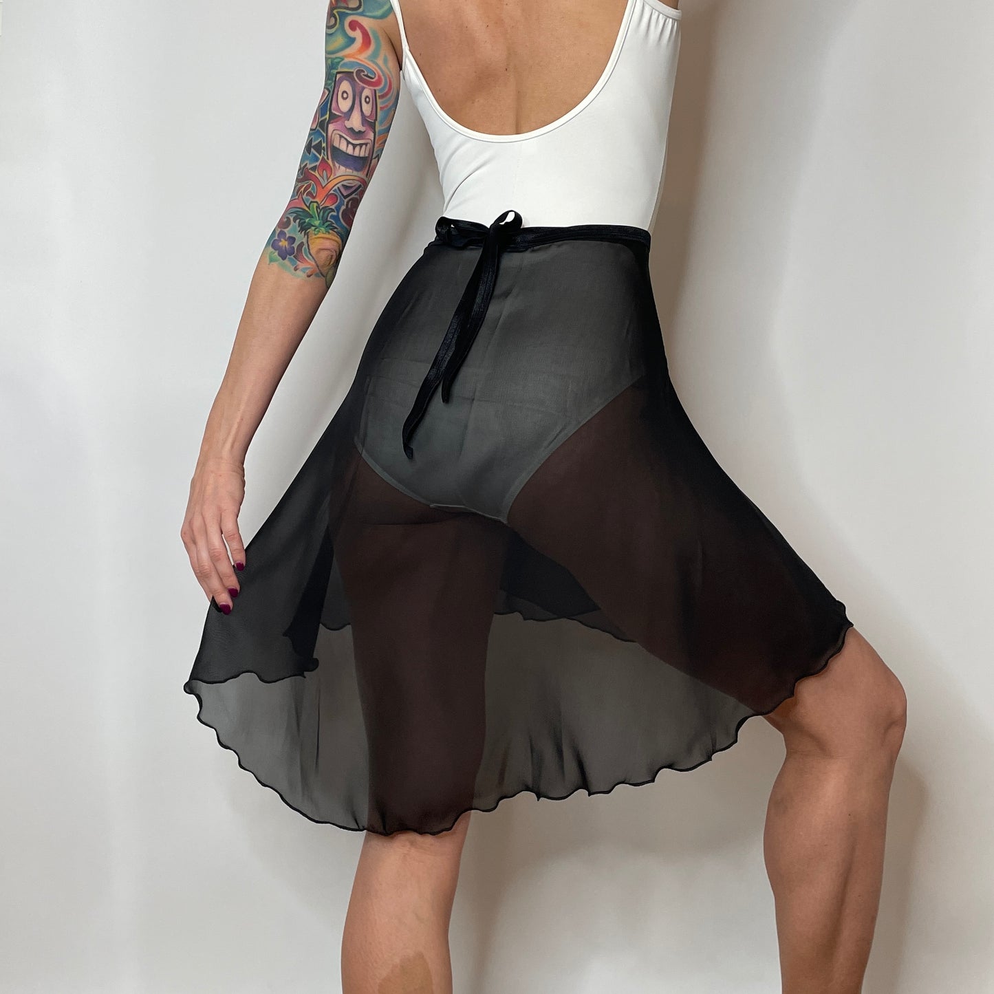 Black Chiffon Ballet Wrap Skirt - Contemporary