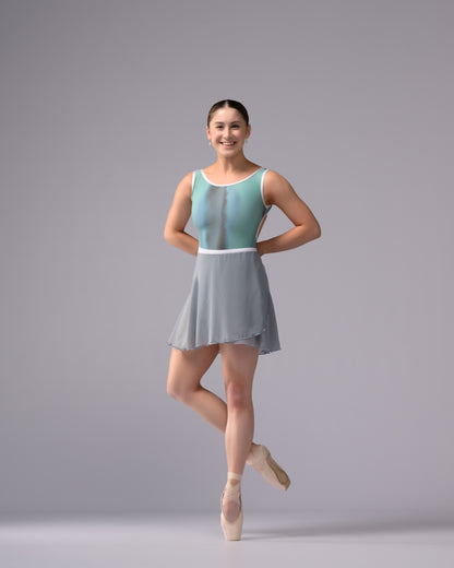 womens light blue ballet wrap skirt