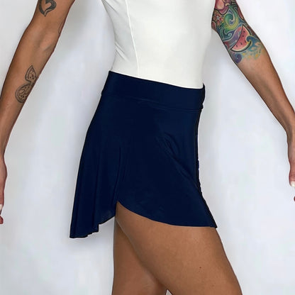 womens navy blue ballet pull on skirt